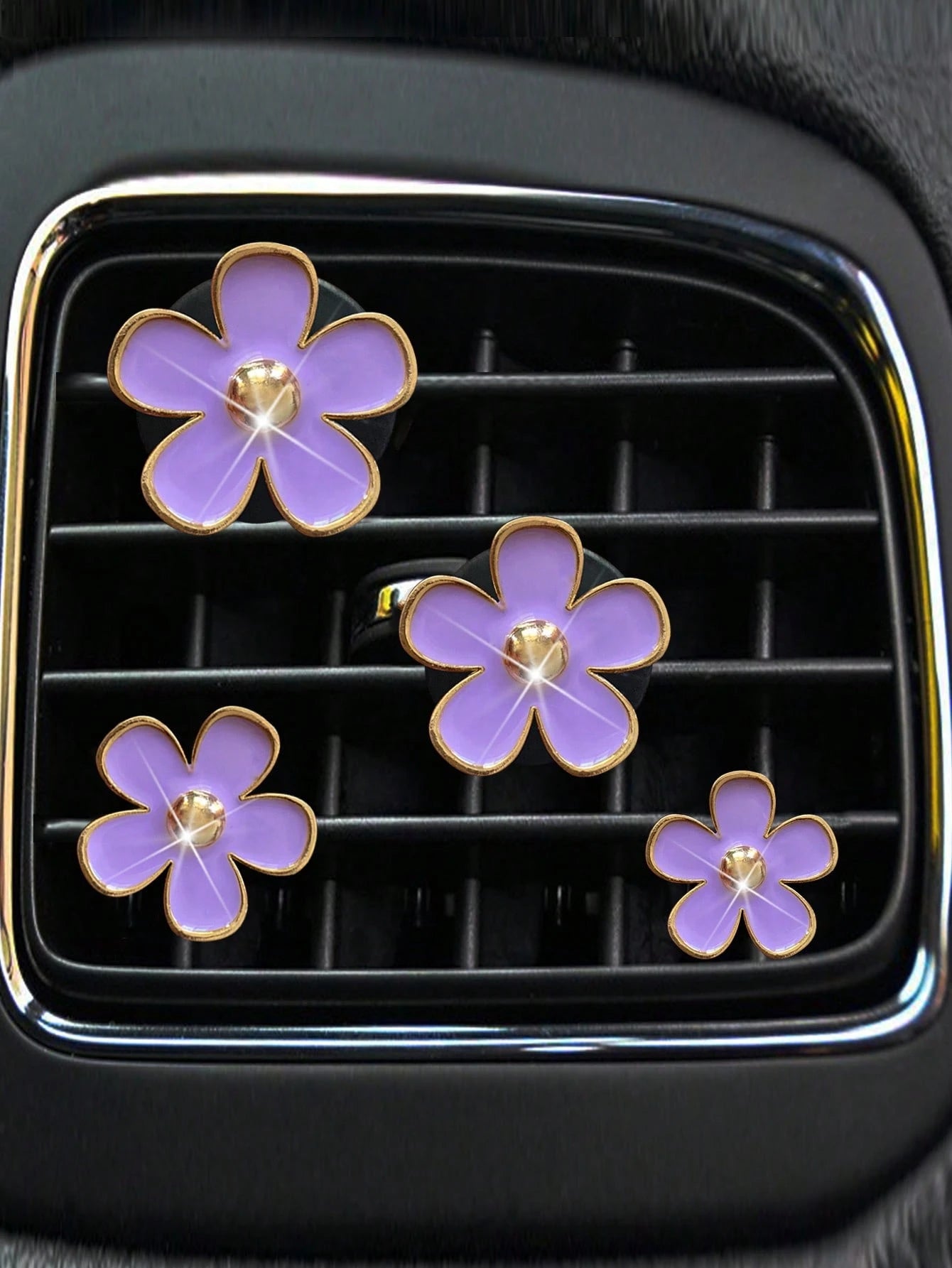 4/8/12pcs Alloy Small Daisy Set, Car Vent Clip Fragrance Decor, Auto Interior Air Conditioning Decor Accessories