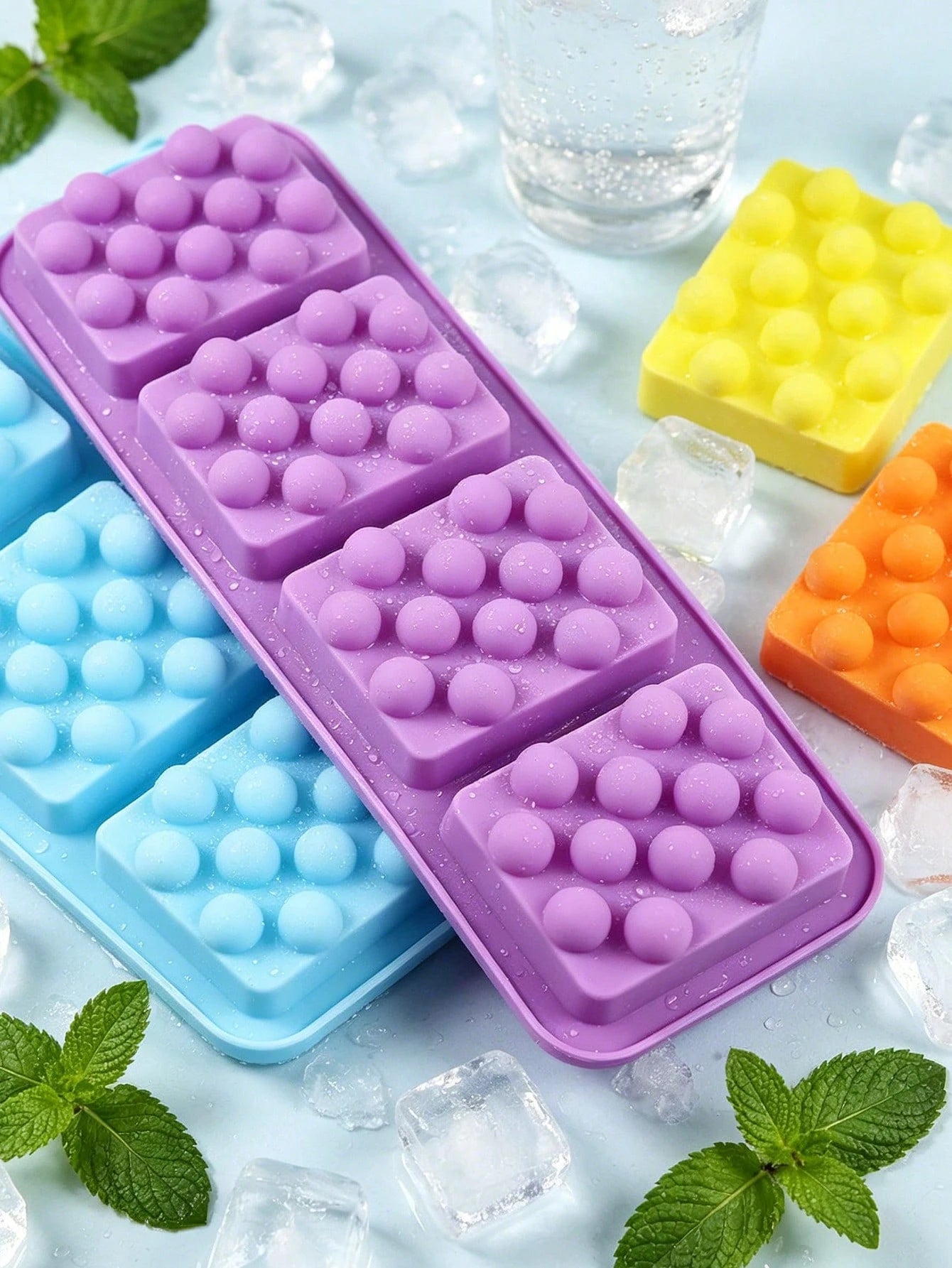 4-Cavity Massage Ball Silicone Mold Ice Cube Baking Tray 3D Shaped Handmade Art DIY Silicone Tool Set, Silicone, Non-Stick, Easy Release, Heat Resistant, Reusable Silicone Ice Cube Mold, Massage Ball