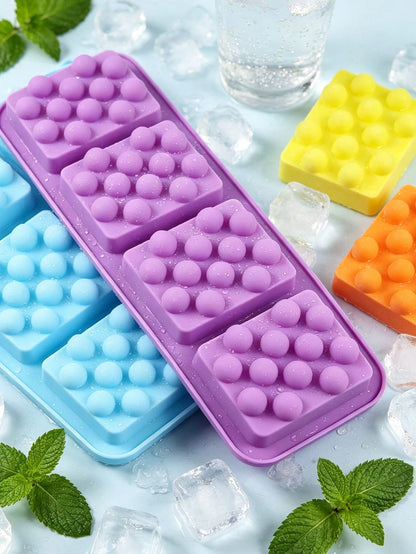 4-Cavity Massage Ball Silicone Mold Ice Cube Baking Tray 3D Shaped Handmade Art DIY Silicone Tool Set, Silicone, Non-Stick, Easy Release, Heat Resistant, Reusable Silicone Ice Cube Mold, Massage Ball