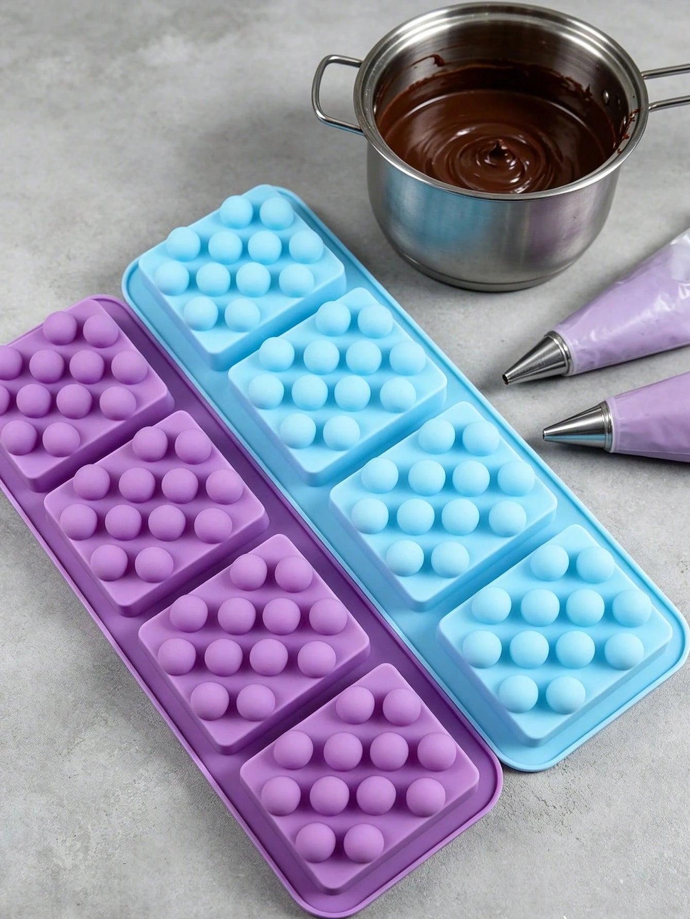 4-Cavity Massage Ball Silicone Mold Ice Cube Baking Tray 3D Shaped Handmade Art DIY Silicone Tool Set, Silicone, Non-Stick, Easy Release, Heat Resistant, Reusable Silicone Ice Cube Mold, Massage Ball