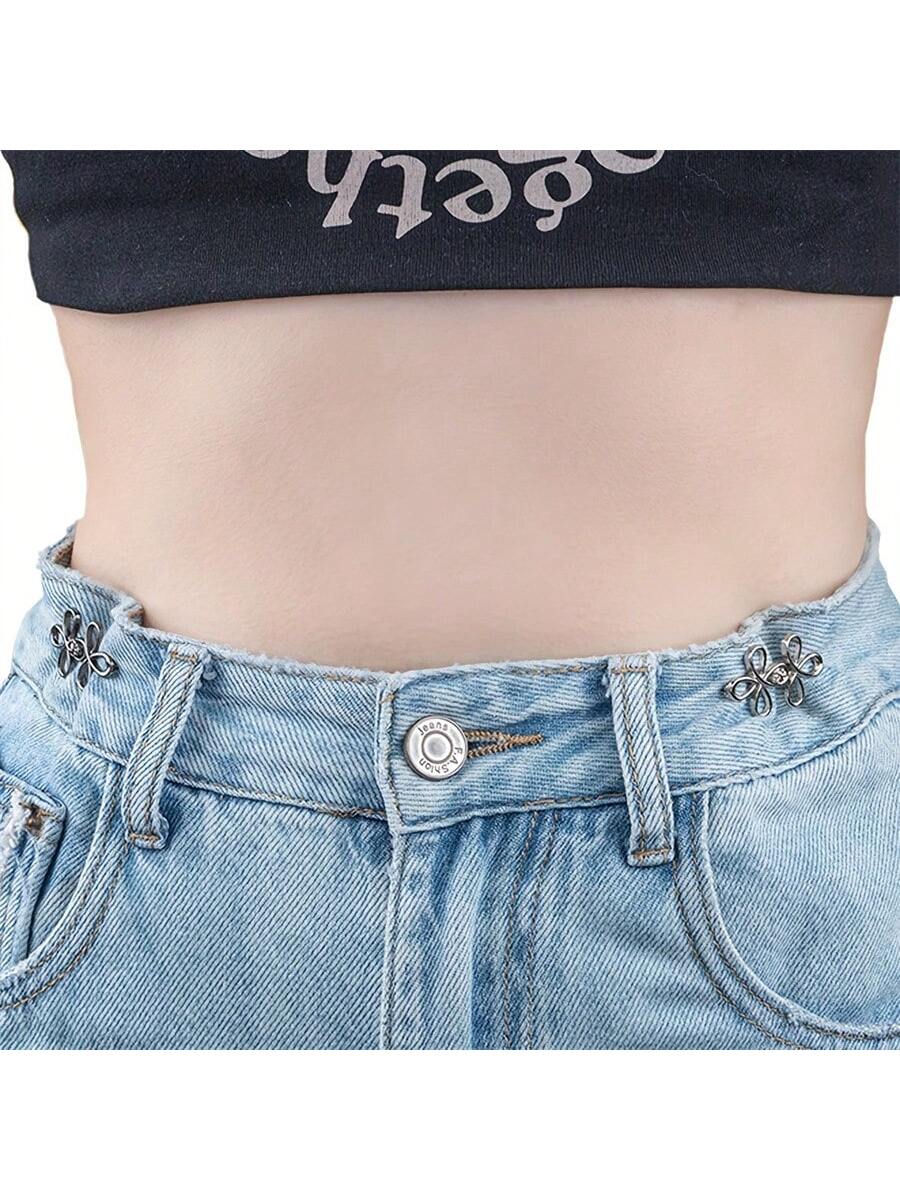 4 Packs Adjustable Belt Buckles- Seamless And Removable, Silver Metal, Sewing And Knitting Supplies