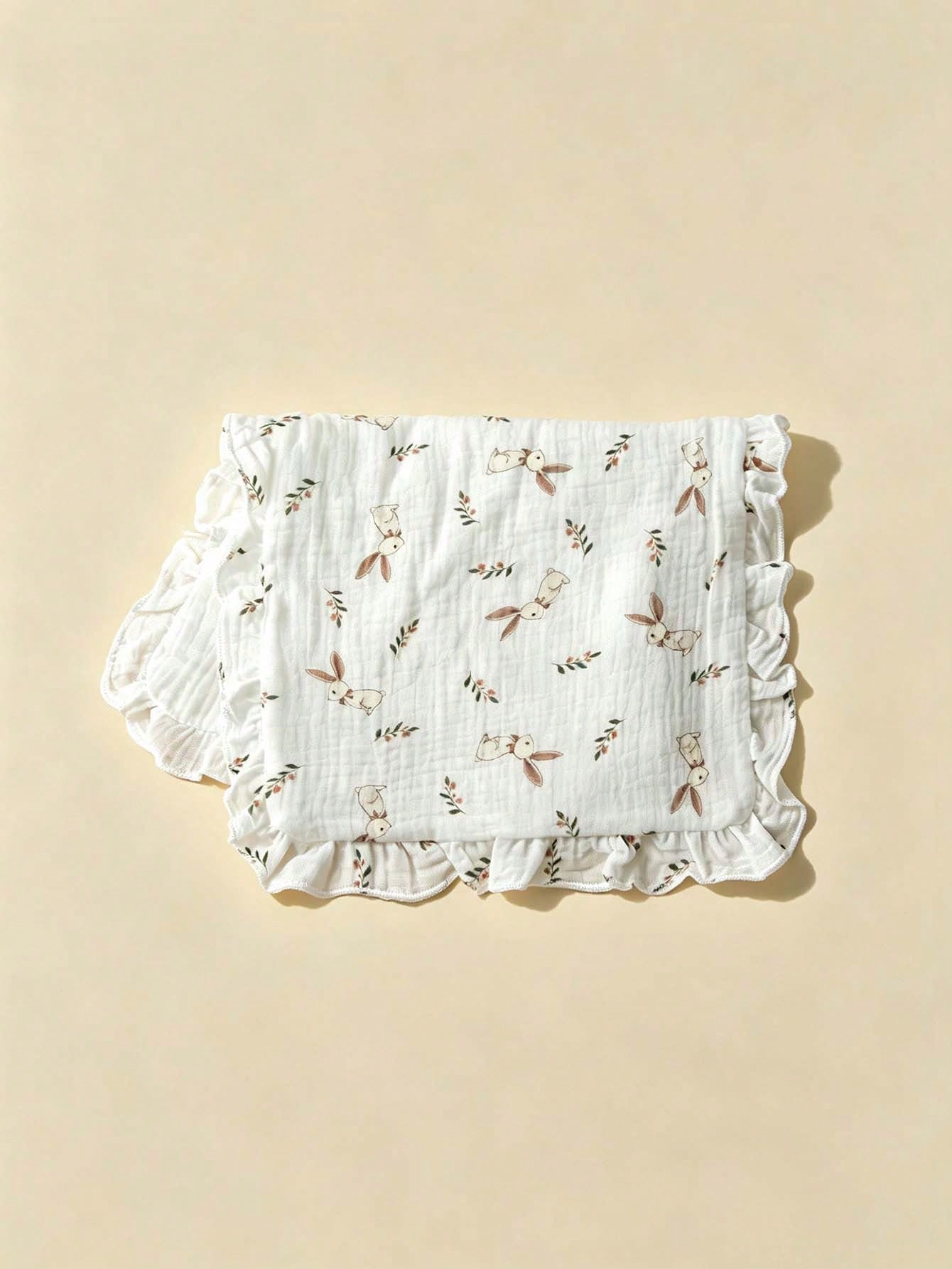 4 Packs Cotton Burp Rags Ruffle Baby Burp Cloths Baby Boy & Girl, Absorbent Cotton Burping Cloths For Babies,Infant Towels, Milk Spit Up Rags
