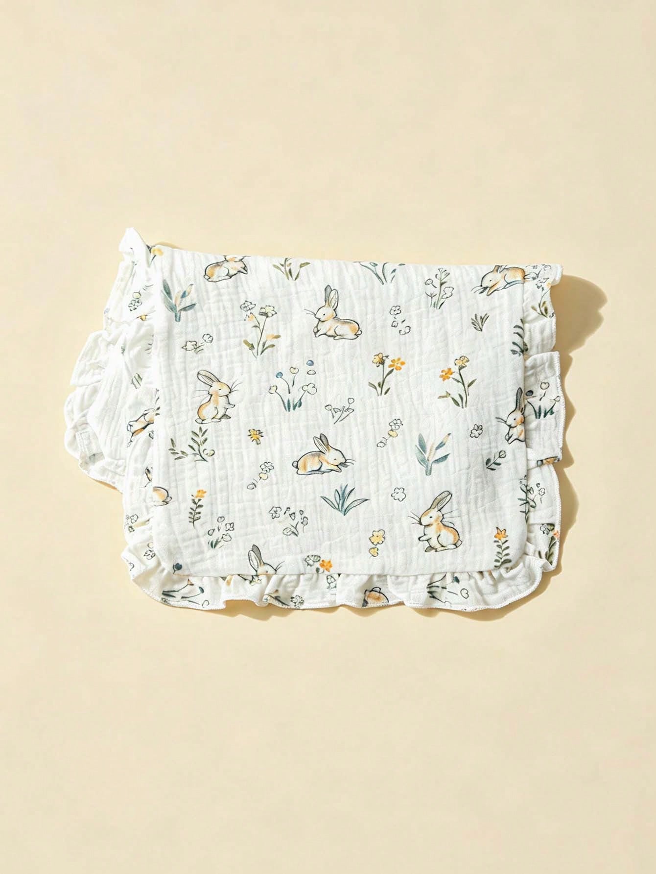 4 Packs Cotton Burp Rags Ruffle Baby Burp Cloths Baby Boy & Girl, Absorbent Cotton Burping Cloths For Babies,Infant Towels, Milk Spit Up Rags