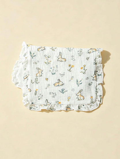 4 Packs Cotton Burp Rags Ruffle Baby Burp Cloths Baby Boy & Girl, Absorbent Cotton Burping Cloths For Babies,Infant Towels, Milk Spit Up Rags