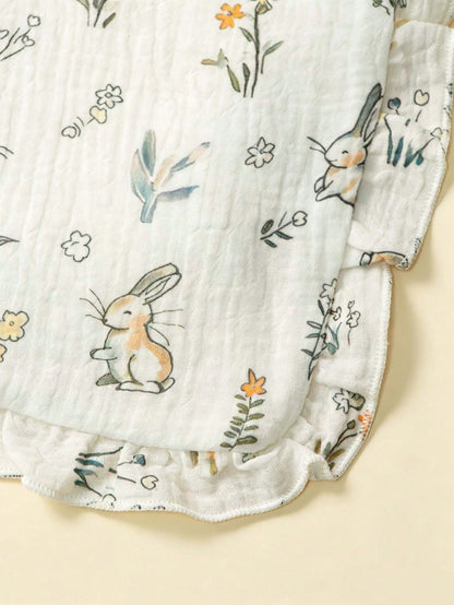 4 Packs Cotton Burp Rags Ruffle Baby Burp Cloths Baby Boy & Girl, Absorbent Cotton Burping Cloths For Babies,Infant Towels, Milk Spit Up Rags