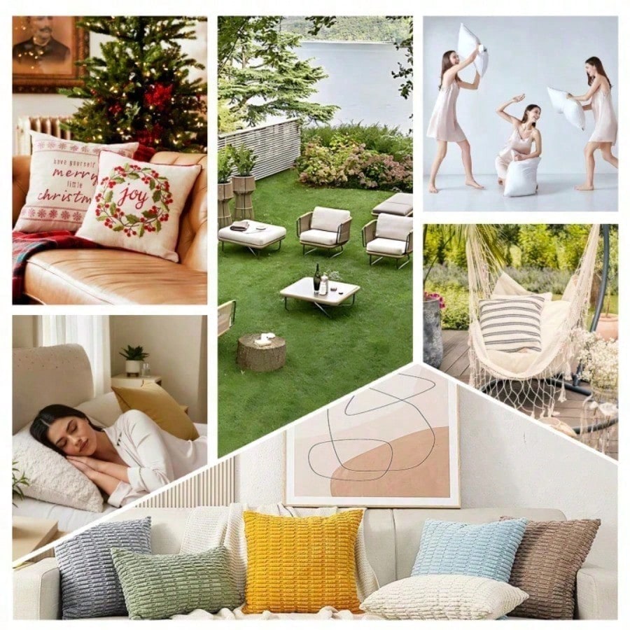4 PCS Tropical Flower Throw Pillow Covers- 17.7*17.7Inch 2D Flat Cushion Cover, Zipper Closure, Machine Washable, Suitable For Living Room, Bedroom, Sofa, Patio, Outdoor Decor(No Inserts)