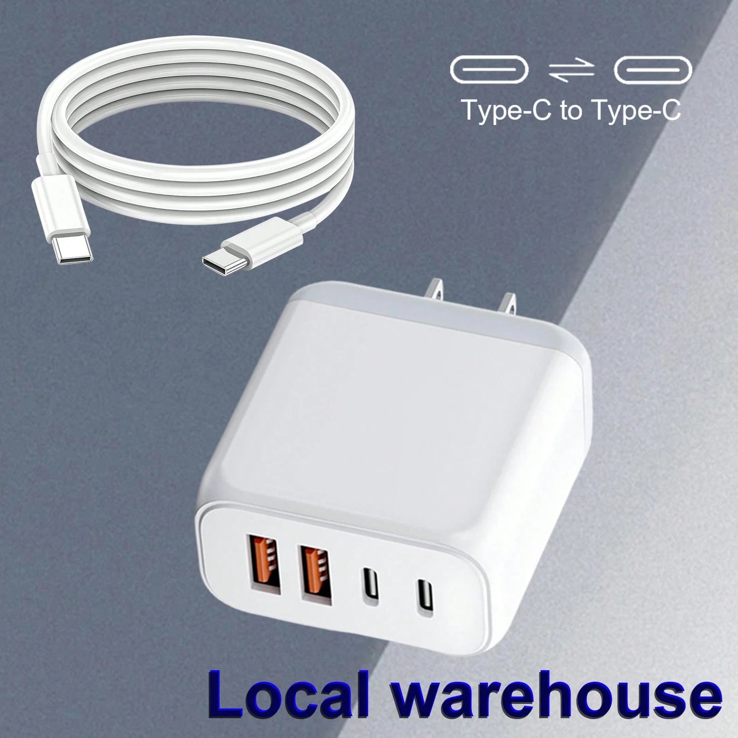 4-Port USB-C Fast Charging Wall Charger, PD Power Adapter, Compatible With I Phone 16/15/14/13 Pro Max Nan