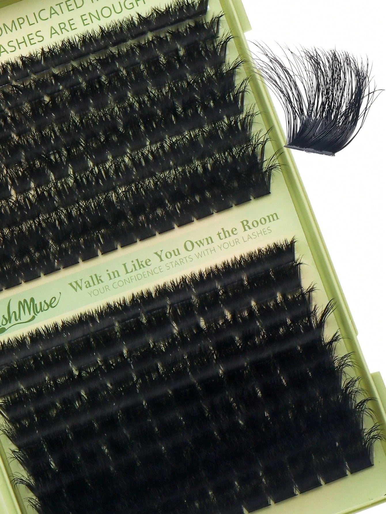 460 Clusters D-Curl Fluffy False Eyelashes, 120D+200D Dual Density Combination, 8-16MM Mixed Length, Large Capacity Segmented Single Cluster Arrangement, Dense And Voluminous Yet Retaining Natural Lay