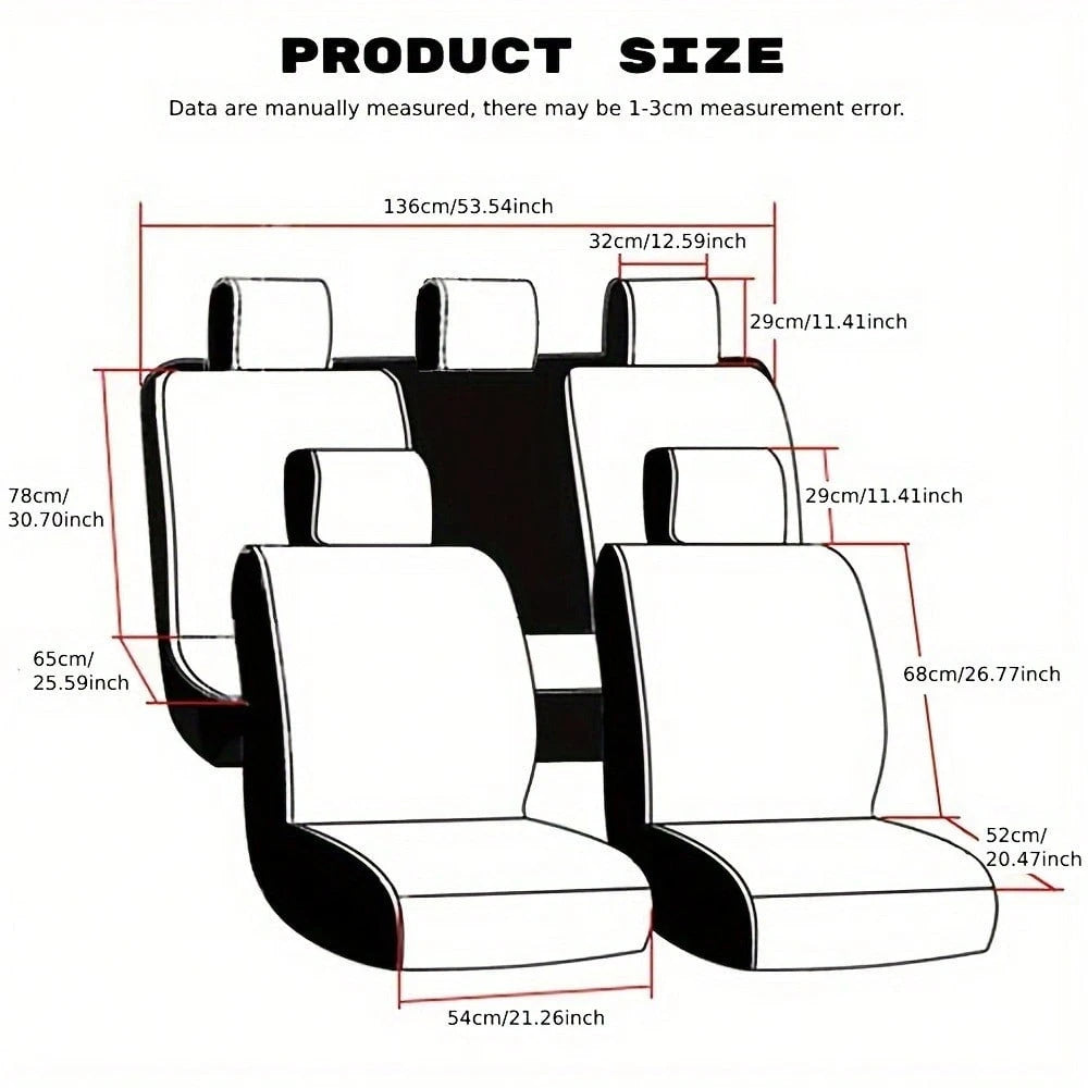 48 Pcs Pink Car Seat Cover Set Full Car Seat Covers Front Rear Seat Covers Plush Steering Wheel Cover Seat Belt Car Mat Car Air Conditioner Trim Car Accessories For Women