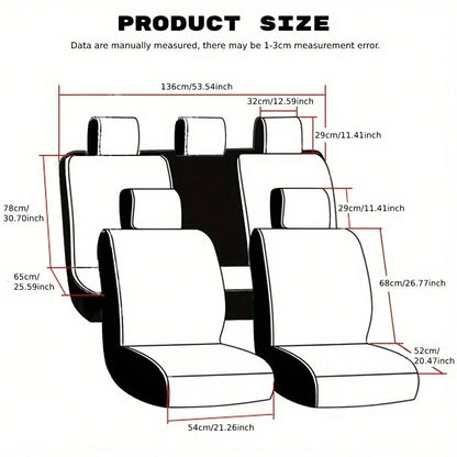 48 Pcs Pink Car Seat Cover Set Full Car Seat Covers Front Rear Seat Covers Plush Steering Wheel Cover Seat Belt Car Mat Car Air Conditioner Trim Car Accessories For Women