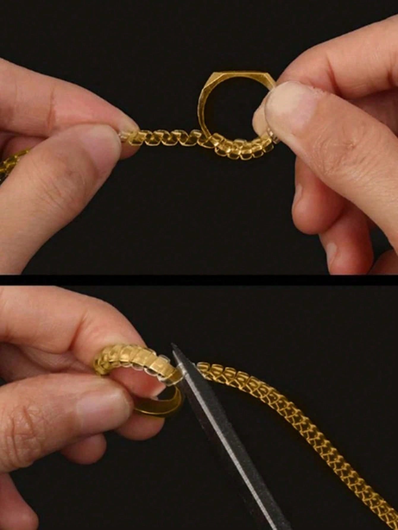 4pcs/8pcs-4 Different Models Of Clear Plastic Spring Invisible Ring Adjuster, Spiral Ring Size Adjustment Spring