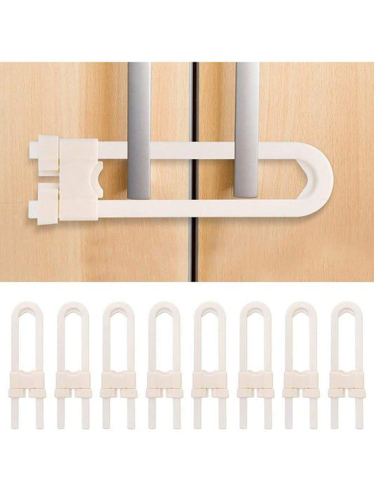 4pcs/8pcs Kids Lock Anti-Drawer Protection U-Shaped Fridge Cabinet Door Lock Baby Shower Family Decorations Gifts