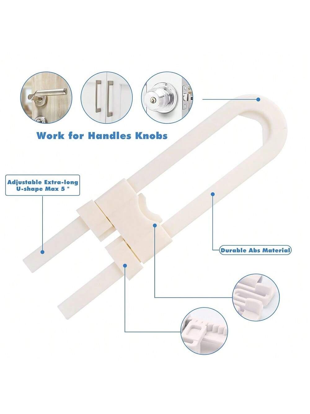 4pcs/8pcs Kids Lock Anti-Drawer Protection U-Shaped Fridge Cabinet Door Lock Baby Shower Family Decorations Gifts