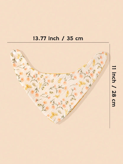 4pcs Baby Bibs, Drool Cloths, Crinkle Fabric, Soft Skin-Friendly Breathable, Suitable For Newborns, Solid Color, Unisex