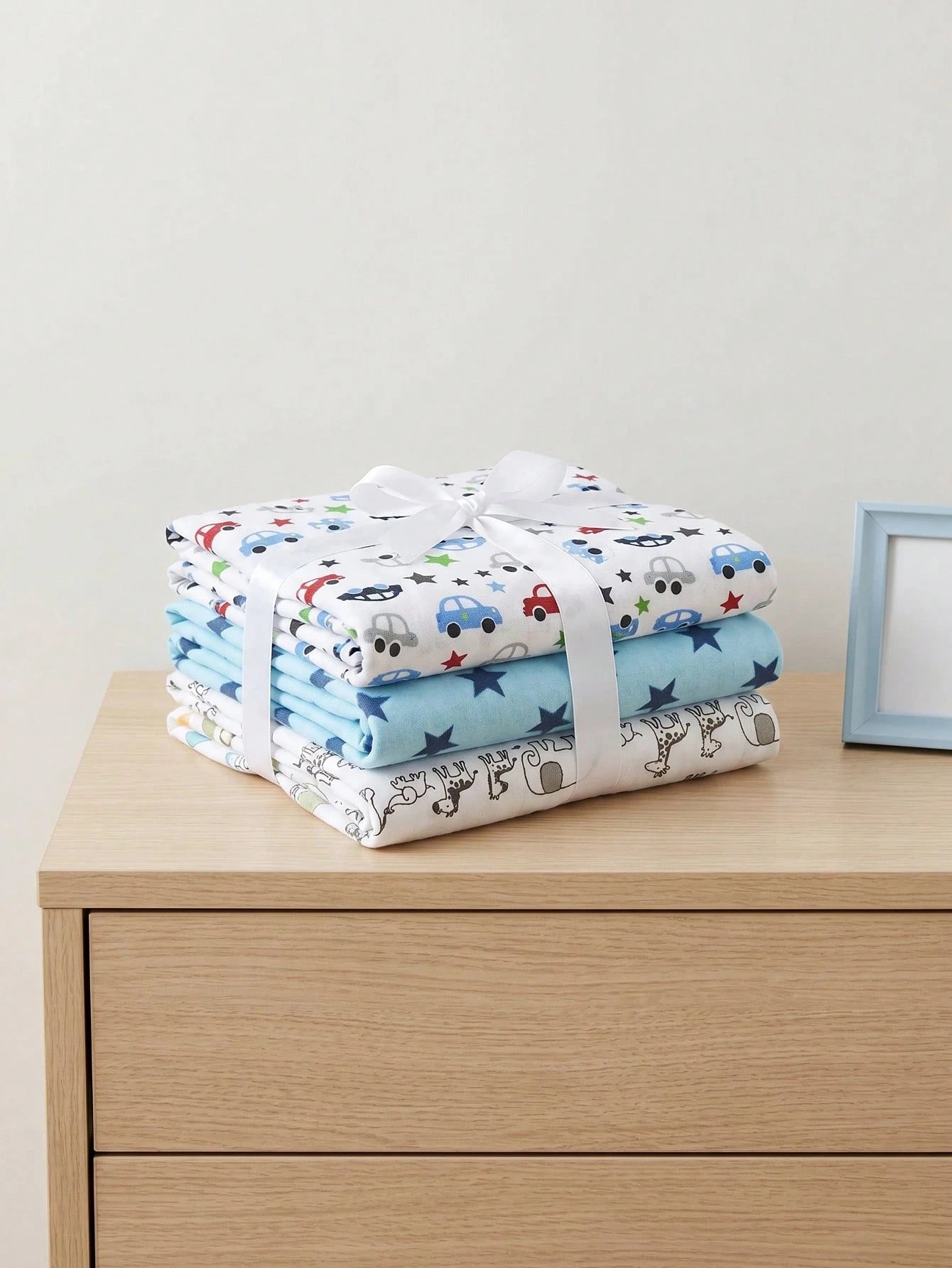 4pcs Baby Flannel Swaddle, Newborn Blanket Wrap, Infant Receiving Blanket, Baby Printed Swaddle Blanket Wraps
