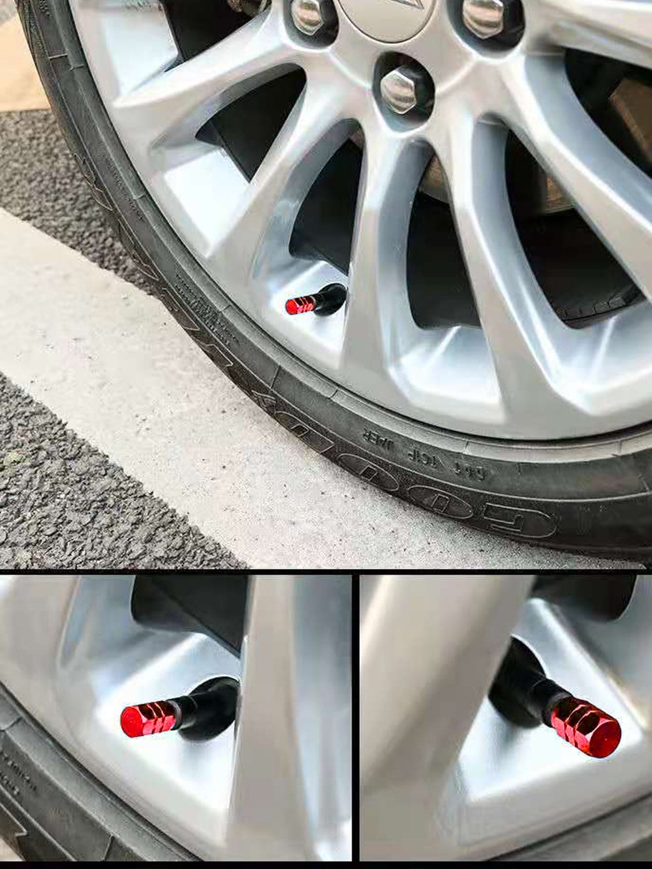 4pcs Blue Valve Stem Caps- Suitable For Car Tires, Car Dust Caps, Tires, Compatible With Toyota Corolla, Accord Accessories, Motorcycles, Trucks, Bicycles, Stylish Valve Stem Covers, Durable And Fash