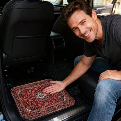 4PCS Bohemian European Style Printed Fashion Minimalist Car Floor Mats, Anti-Slip Stable No Displacement, Durable And Wear-Resistant, All-Season Universal, Practical Car Interior Decoration Accessorie