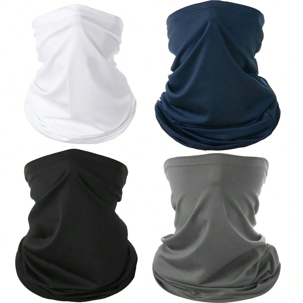 4pcs Breathable Neck Warmer For Men And Women, Sports Outdoor Cycling Balaclava, Neck Gaiter, Ski Face Mask, Face Cover, Scarf, Hiking, Mountaineering, Fishing.