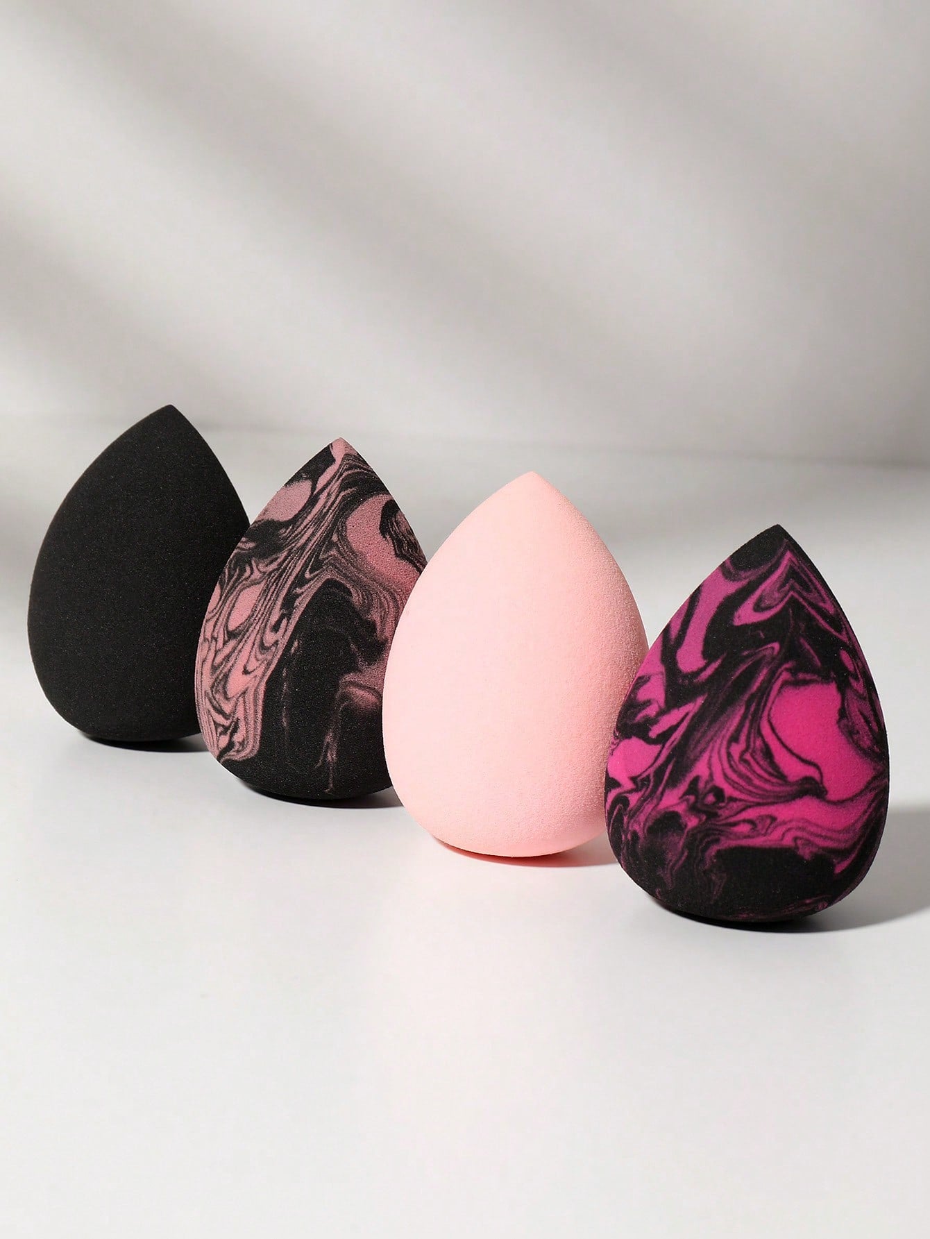 4pcs Egg-Shaped Makeup Sponge Set, Wet & Dry Dual-Use Makeup Sponge For Foundation, Concealer, Loose Powder, Portable Bedroom Vanity Travel Essential, Affordable Makeup Accessory, Christmas Holiday Wo