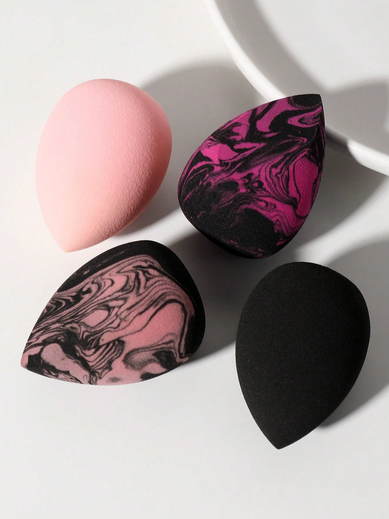 4pcs Egg-Shaped Makeup Sponge Set, Wet & Dry Dual-Use Makeup Sponge For Foundation, Concealer, Loose Powder, Portable Bedroom Vanity Travel Essential, Affordable Makeup Accessory, Christmas Holiday Wo