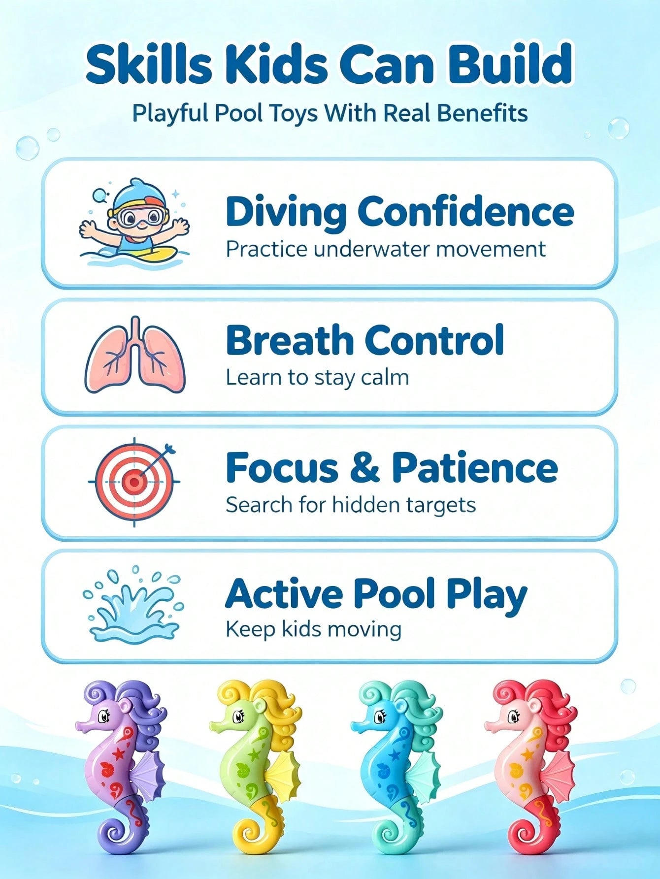 4pcs Kids Hexagon Dinosaur Axolotl Diving Water Toys, Cartoon Ocean Animal Diving Water Toys For Children, Including Crab, Shark, Seahorse, Turtle And Other Underwater Creature Designs, Can Be Thrown