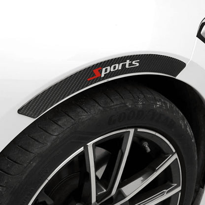 4pcs New Car Wheel Arch Anti-Collision Strips Modified With Carbon Fiber Front And Rear Wheel Arch Stickers, Scratch Resistant And Wear-Resistant, Providing Unbeatable Protection, Showcasing Unique St