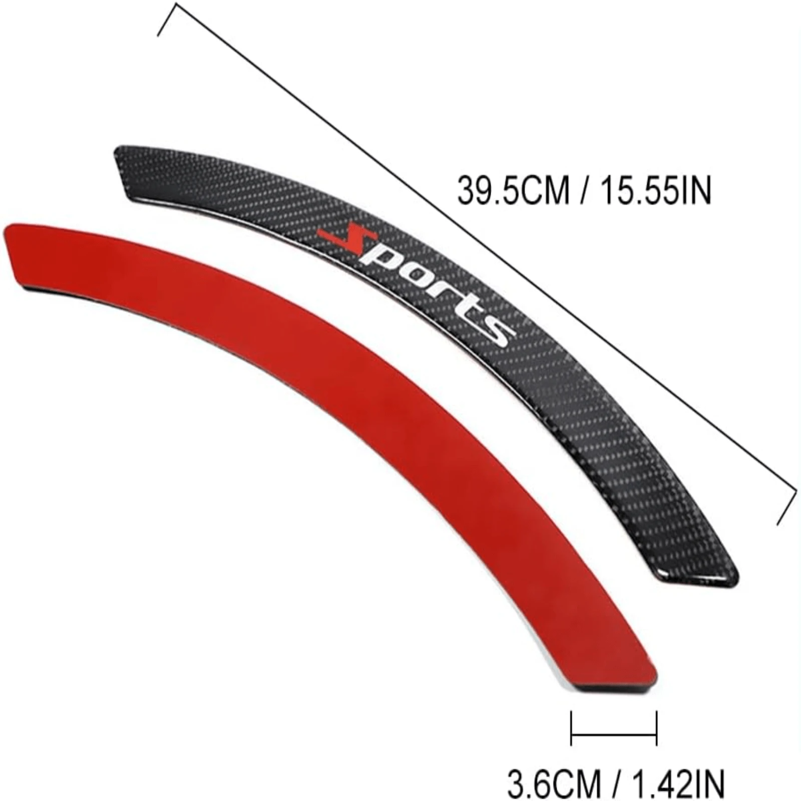4pcs New Car Wheel Arch Anti-Collision Strips Modified With Carbon Fiber Front And Rear Wheel Arch Stickers, Scratch Resistant And Wear-Resistant, Providing Unbeatable Protection, Showcasing Unique St