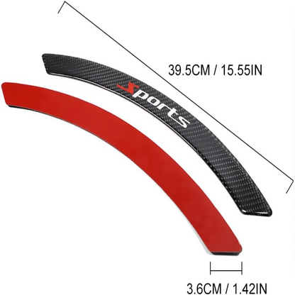 4pcs New Car Wheel Arch Anti-Collision Strips Modified With Carbon Fiber Front And Rear Wheel Arch Stickers, Scratch Resistant And Wear-Resistant, Providing Unbeatable Protection, Showcasing Unique St