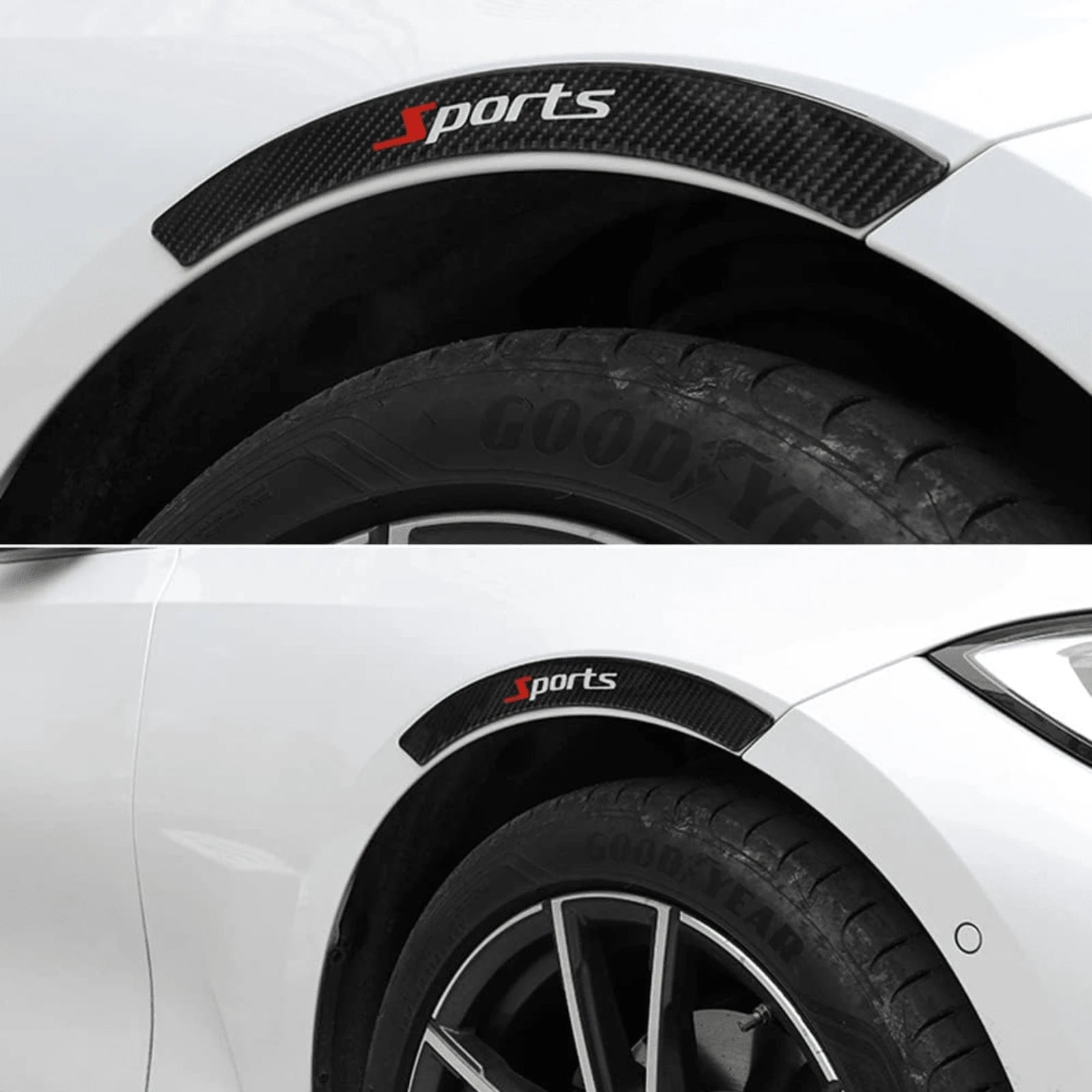 4pcs New Car Wheel Arch Anti-Collision Strips Modified With Carbon Fiber Front And Rear Wheel Arch Stickers, Scratch Resistant And Wear-Resistant, Providing Unbeatable Protection, Showcasing Unique St
