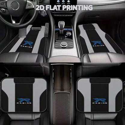4pcs Premium Car Floor Mats- Crystal Velvet Material, Easy To Clean, Front & Rear Seat Mat Set, Suitable For Trucks, Sedans & SUVs, Anti-Mud & Snow, All-Weather, Easy Installation