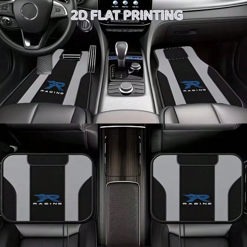 4pcs Premium Car Floor Mats- Crystal Velvet Material, Easy To Clean, Front & Rear Seat Mat Set, Suitable For Trucks, Sedans & SUVs, Anti-Mud & Snow, All-Weather, Easy Installation