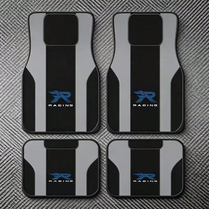 4pcs Premium Car Floor Mats- Crystal Velvet Material, Easy To Clean, Front & Rear Seat Mat Set, Suitable For Trucks, Sedans & SUVs, Anti-Mud & Snow, All-Weather, Easy Installation