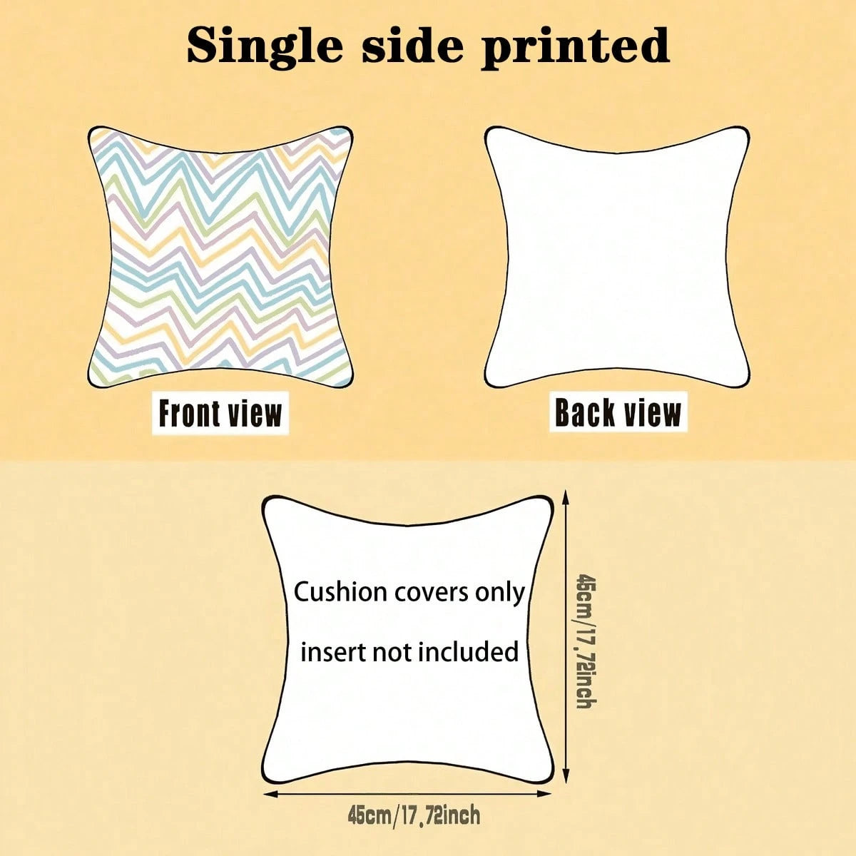 4pcs Set Flat Print Faux Woven Texture Pillow Covers, Vintage Style Orange & Brown Geometric Throw Pillows, Suitable For Sofa, Bedroom; Only Pillowcase For, Pillow Insert Not Included, 45*45cm (17.72