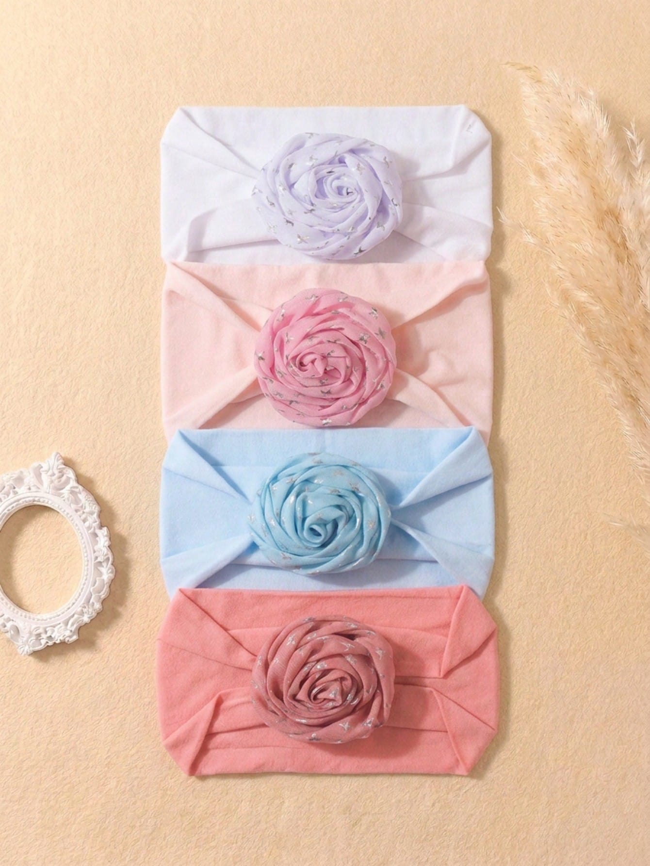 4PCS Soft Skin-Friendly Cute Baby Headband Set For Girls, Suitable For Daily Wear In All Seasons