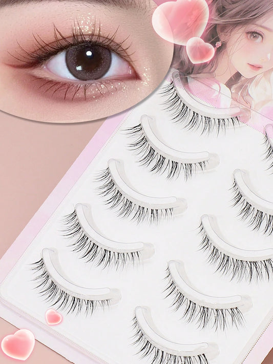 5/1 Optional Style Eyelashes, Silk Texture, No False Lashes, Soft And Fluffy, Strong 3D Dimensionality, Beautiful Fox Fur Eyelashes, Long And Slender Lashes, Frizzy, Messy, Multi-Layered Eyelashes, Sh