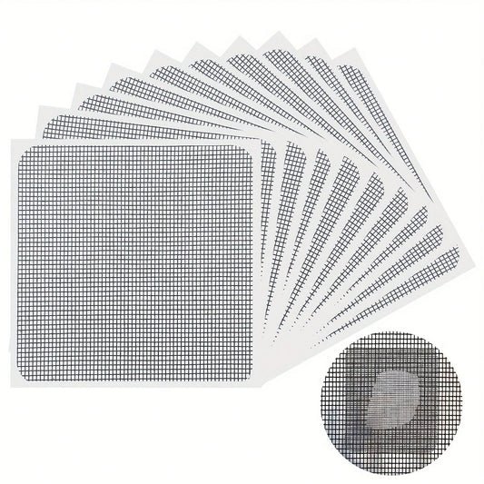 5/10/15/20Pcs Window Screen Repair Patch, 3-Layer Strong Adhesive Window Screen Mesh Tape, Repair For Window And Door Tears Holes, 10 Patches, 4"X 4"(10cm X 10cm)