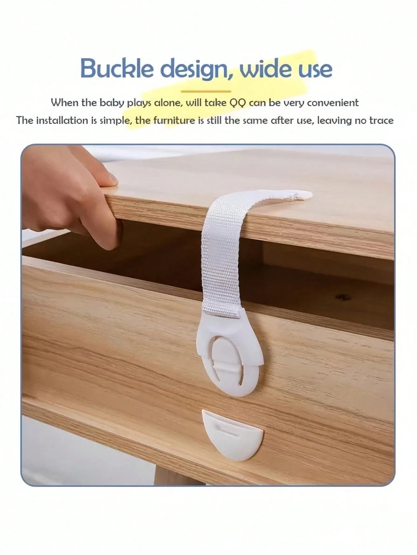 5/10/20pcs White Child Safety Cabinet Locks, Baby Proofing Drawer Door Cabinet Locks, Anti-Pinch Fabric Strap Baby Safety Locks