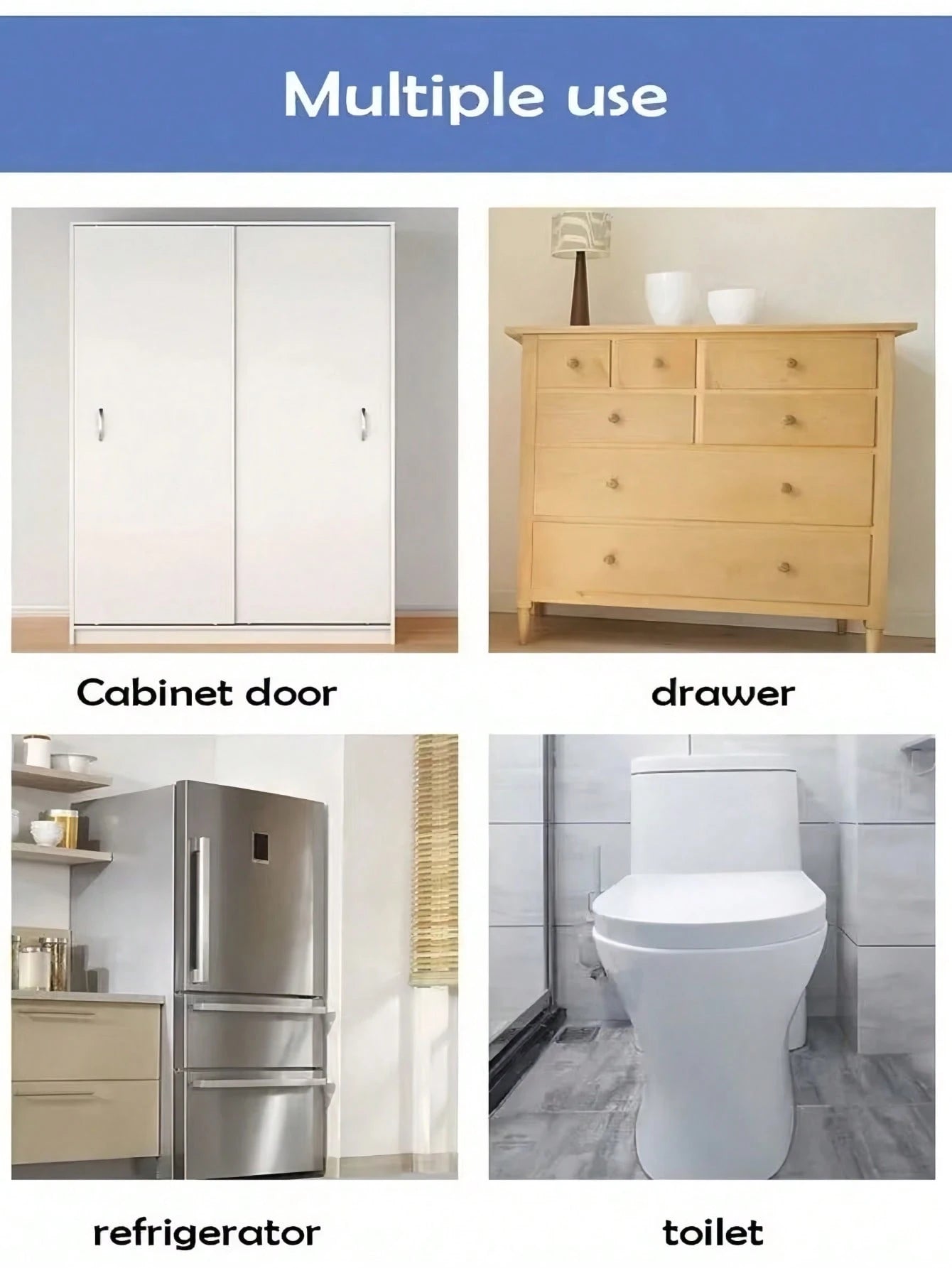 5/10/20pcs White Child Safety Cabinet Locks, Baby Proofing Drawer Door Cabinet Locks, Anti-Pinch Fabric Strap Baby Safety Locks