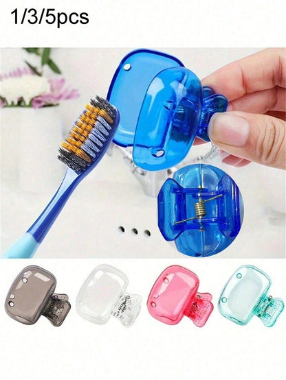 5/3/1pc Toothbrush Head Protective Cover; Travel Toothbrush Dust Cover, Toothbrush Head Storage Box, Portable And Easy To Clean, Prevents Dust And Foreign Objects From Contaminating Toothbrush, Keeps