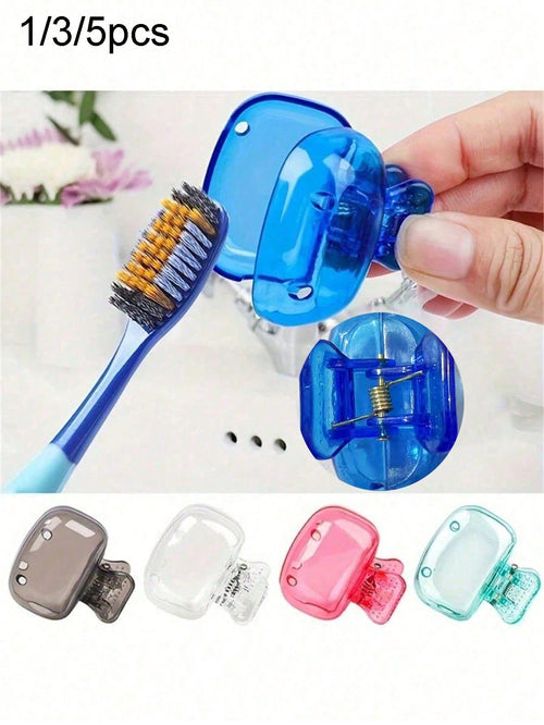 5/3/1pc Toothbrush Head Protective Cover; Travel Toothbrush Dust Cover, Toothbrush Head Storage Box, Portable And Easy To Clean, Prevents Dust And Foreign Objects From Contaminating Toothbrush, Keeps