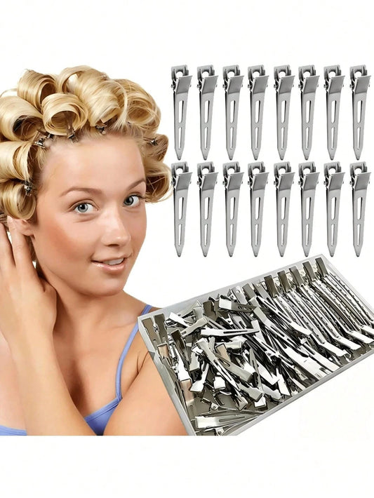5.5cm 1/20/40/50/60/100pcs Fluffy Root Hair Clips, Professional Metal Hair Clips, Hair Pins, DIY Tools, Hair Accessories, Hair Styling Tools