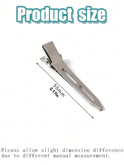 5.5cm 1/20/40/50/60/100pcs Fluffy Root Hair Clips, Professional Metal Hair Clips, Hair Pins, DIY Tools, Hair Accessories, Hair Styling Tools