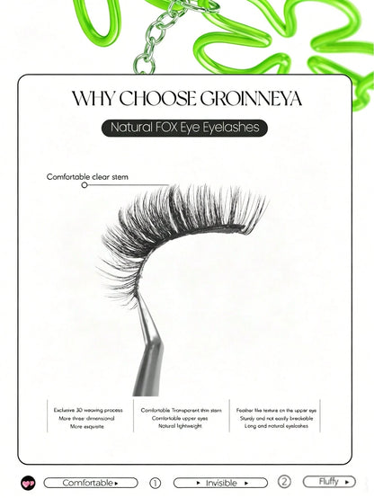 5 Pairs Cat Eye False Eyelashes, Faux Mink Strip Lashes, Natural Soft Long Black Thin Band Lashes, Fan-Shaped Lifted Tip Design, Perfectly Lengthen And Lift Eye Shape, Lightweight Comfortable Reusable