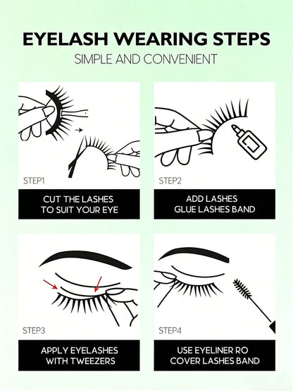 5 Pairs Cat Eye False Eyelashes, Faux Mink Strip Lashes, Natural Soft Long Black Thin Band Lashes, Fan-Shaped Lifted Tip Design, Perfectly Lengthen And Lift Eye Shape, Lightweight Comfortable Reusable