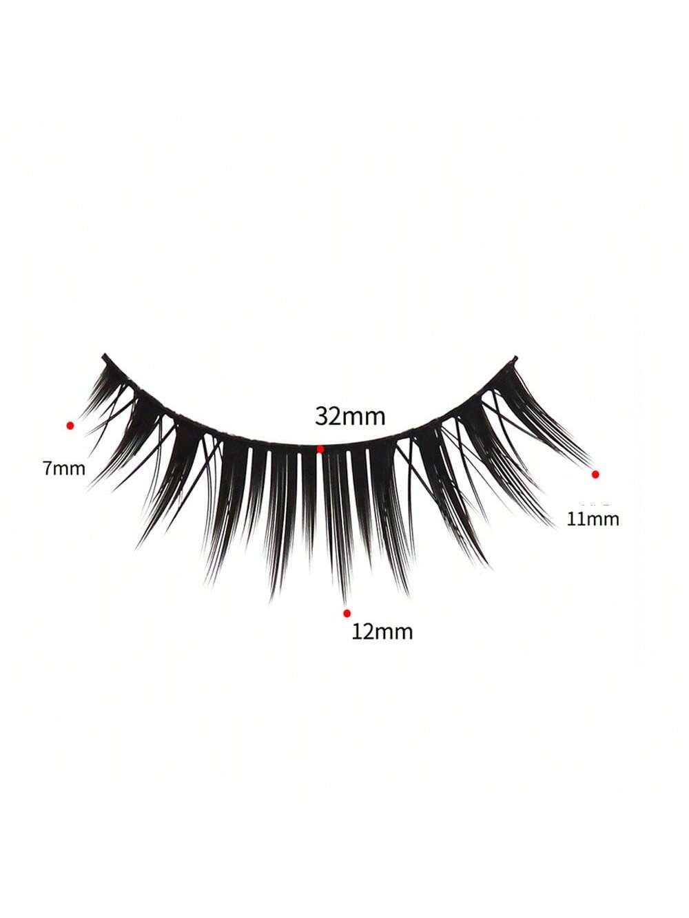 5 Pairs Of Densely Realistic & Lively Faux Eyelashes, Black Stiff Hard Lashes That Can Support Double Eyelids, Natural & Idol Fan-Favorite One-Piece Eyelash Extension With Longer Ends, 1 Box Of 5 Pair
