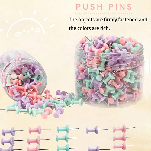 50/100pcs Colorful Drawing Pins, Simple Multipurpose Thumbtacks, Suitable For School, Office, Photo Fixing (Random Color)