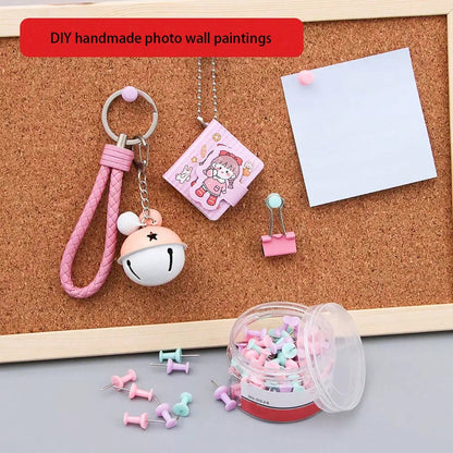 50/100pcs Colorful Drawing Pins, Simple Multipurpose Thumbtacks, Suitable For School, Office, Photo Fixing (Random Color)