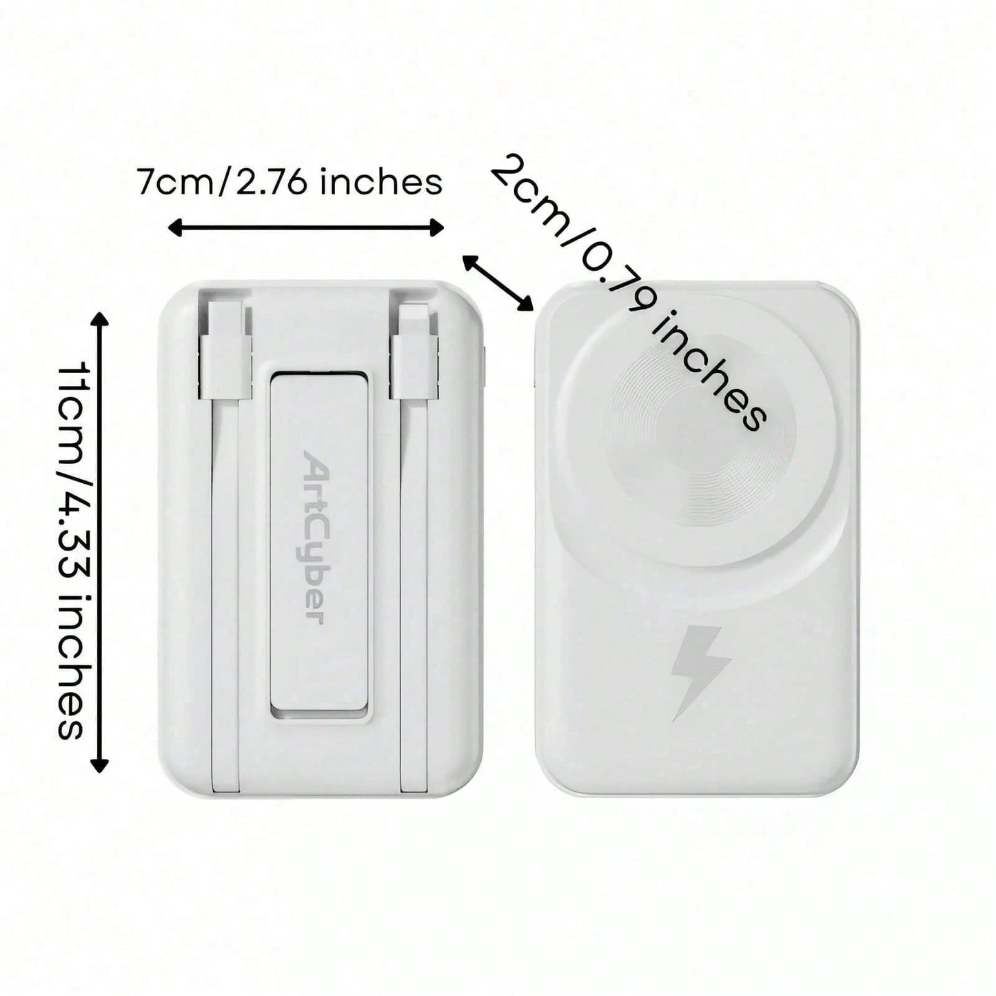 5000mAh Magnetic Wireless Power Bank 15W Wireless Charge 20W Quick Charging Magnetic Force Phone Charger Works With 12 13 14 15 Pro Max Mini Compact Lightweight Power Bank For Camping Adventures Back