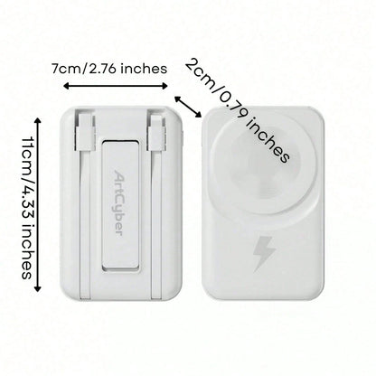 5000mAh Magnetic Wireless Power Bank 15W Wireless Charge 20W Quick Charging Magnetic Force Phone Charger Works With 12 13 14 15 Pro Max Mini Compact Lightweight Power Bank For Camping Adventures Back