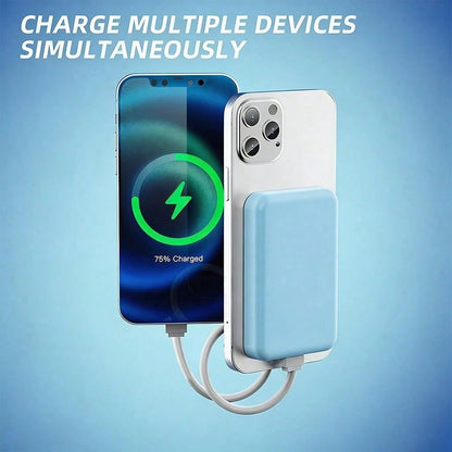 5000mAh MagSafe Magnetic Wireless Power Bank 15W Wireless Charging 22.5W Fast Wired Charging Ultra Slim Portable Charger Compatible With IPhone 17 Pro Max 17 Pro 17 16 Pro Max 16 Pro 16 15 Pro Max 15